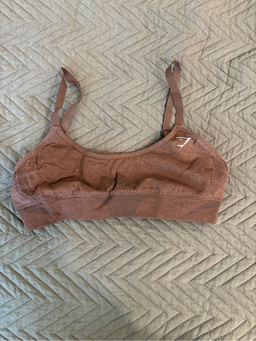 Gymshark Seamless Light-Support Sports Bra in Brown